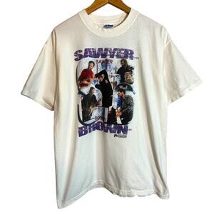 2001 Sawyer Brown Country Music Graphic Tee Double Side Graphic T-Shirt Large
